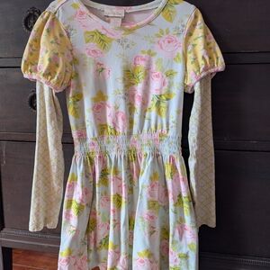 Matilda Jane Floral Dress with Yellow and Pink Roses